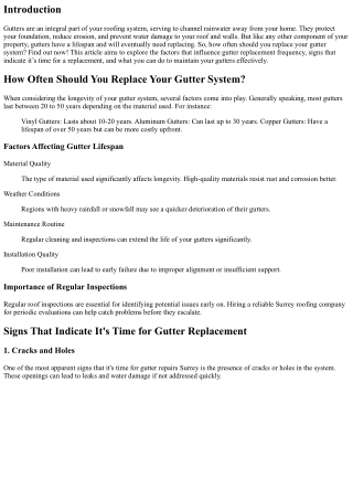 How Often Should You Replace Your Gutter System? Find Out Now!