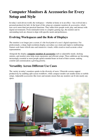 computer monitors accessories for every setup