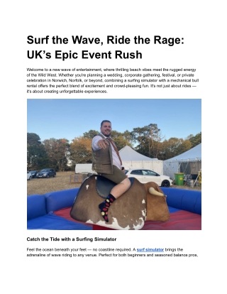 Surf the Wave, Ride the Rage_ UK’s Epic Event Rush