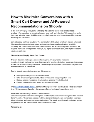 how to maximize conversions with a smart cart