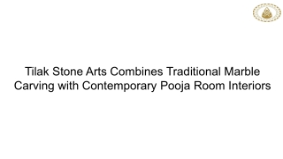Tilak Stone Arts Combines Traditional Marble Carving with Contemporary Pooja Room Interiors