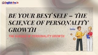 Be Your Best Self – The Science of Personality Growth