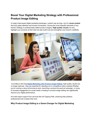 Enhance Your Online Sales with Expert Product Photo Editing