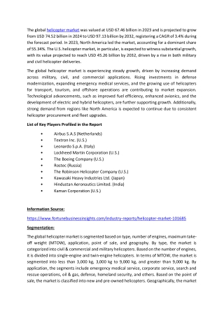 Helicopter Market Dynamics and Strategic Insights, 2025–2032