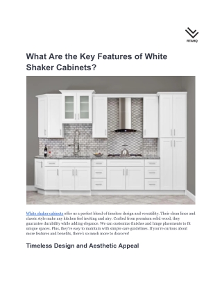 What Are the Key Features of White Shaker Cabinets_