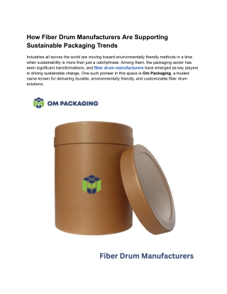 fiber drum manufacturers