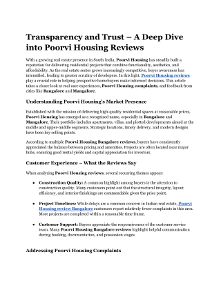 transparency and trust a deep dive into poorvi
