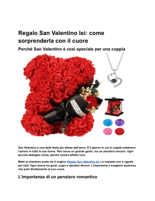 Regalo San Valentino lei_ come sorprenderla con il cuore