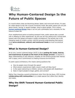 why human centered design is the future of public