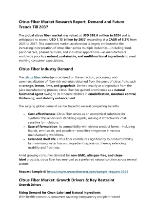 Citrus Fiber Market