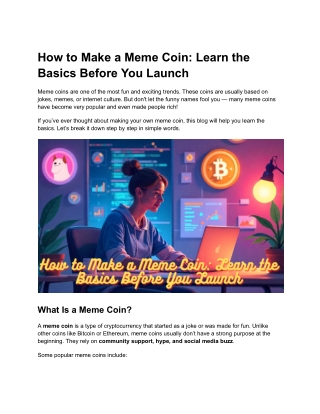 how to make a meme coin learn the basics before