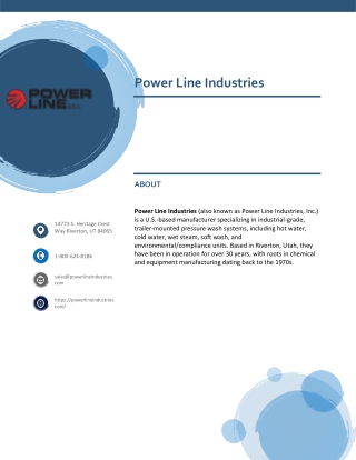 Hot Water Pressure Wash Trailer- Power Line Industries
