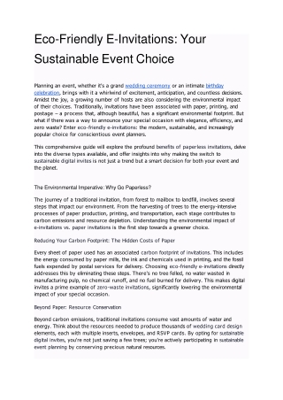 Eco-Friendly E-Invitations_ Your Sustainable Event Choice