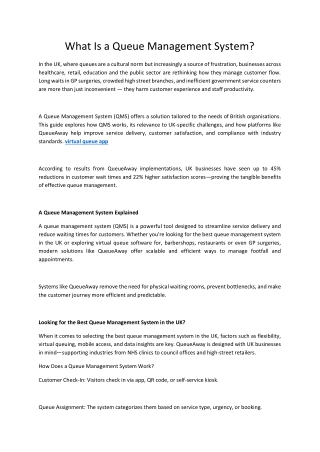 what is a queue management system