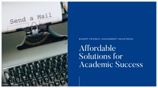 Unlock Academic Success with Affordable Assignment Help