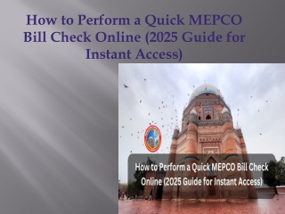 how to perform a quick mepco bill check online