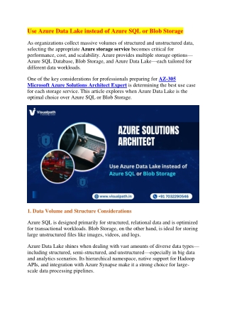 Top Azure Solutions | Azure Certification Training Course