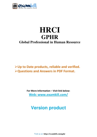 GPHR Exam 2025 Free Demo PDF for Global HR Professionals