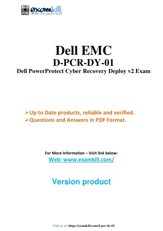 D-PCR-DY-01 Dell PowerScale Design Exam 2024 PDF Demo