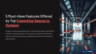 Essential Features of Top Coworking Spaces in Gurgaon – Book through Qdesq