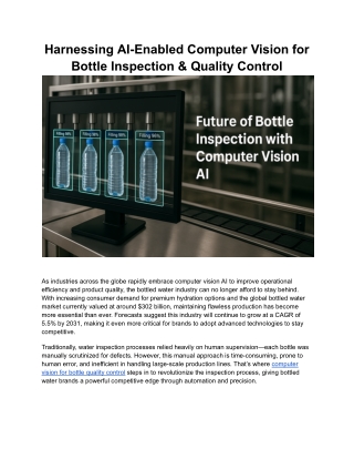 harnessing ai enabled computer vision for bottle