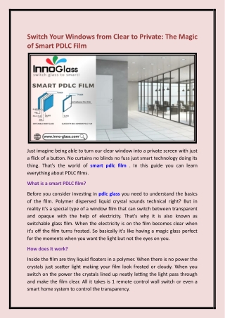 smart pdlc film