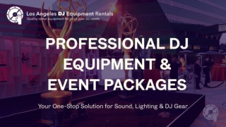All-In-One DJ Rental Packages for Any Event | LA DJ Rentals