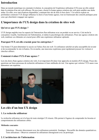 Comment l’UX design influence le choix d’une bonne agence ?
