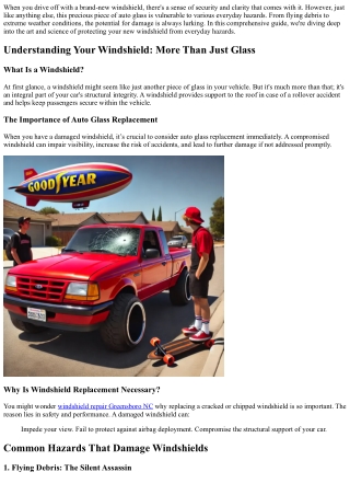 Protecting Your New Windshield from Everyday Hazards