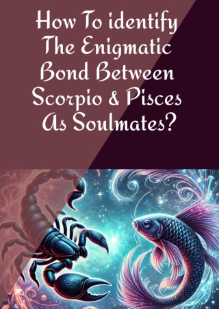 How to identify The Enigmatic Bond between Scorpio and Pisces as Soulmates?