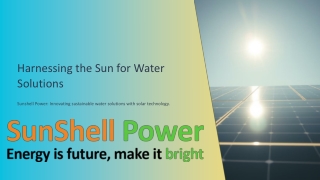 harnessing the sun for water solutions
