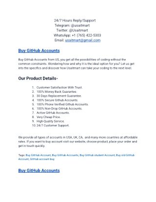Buy GitHub Accounts