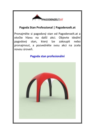 Pagoda Stan Professional Pagodenzelt.at