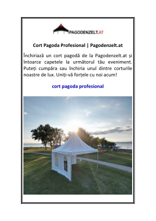 Cort Pagoda Profesional Pagodenzelt.at