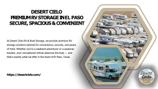 Desert Cielo - Premium RV Storage in El Paso  Secure, Spacious & Convenient