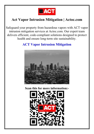 Act Vapor Intrusion Mitigation  Actoc.com