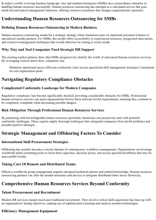 From Conformity to Culture: The Full Scope of Human Resources Outsourcing with K