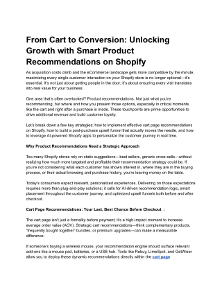 from cart to conversion unlocking growth with