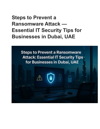 Steps to Prevent a Ransomware Attack