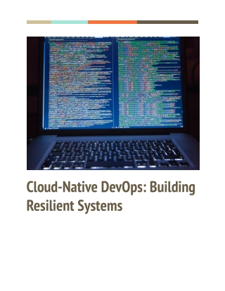 cloud native devops building resilient systems