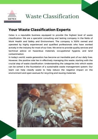 waste classification
