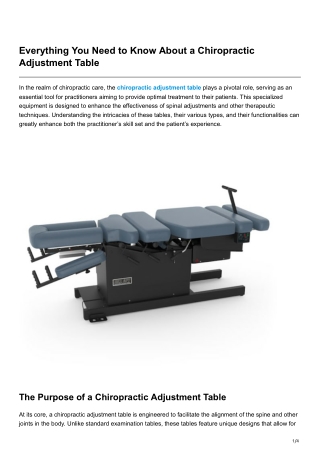 everything you need to know about a chiropractic