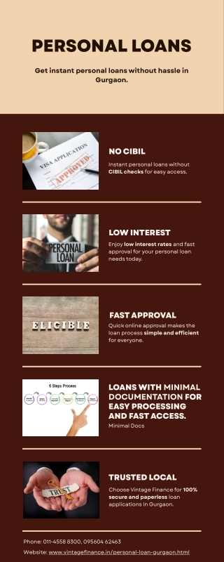 Instant personal loan in gurgaon - Vintage Finance