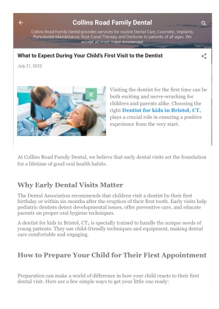 Dentist for Kids in Bristol, CT