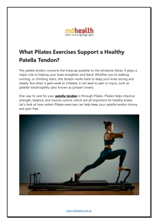 What Pilates Exercises Support a Healthy Patella Tendon