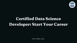 Certified Data Science Developer Start Your Career