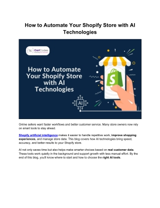 how to automate your shopify store with