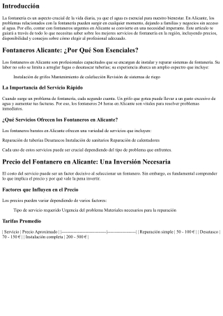 Los Mejores Fontaneros Urgentes en Alicante: ¡No Te Quedes Sin Agua!
