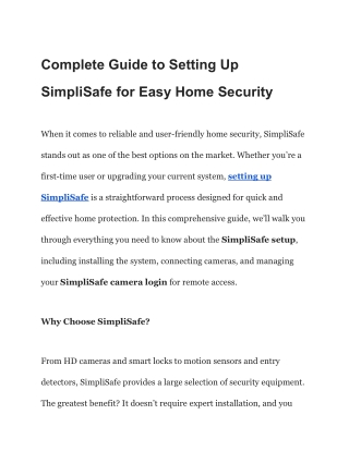 complete guide to setting up