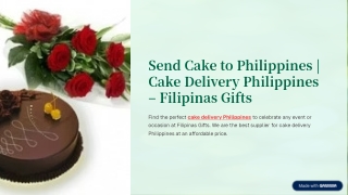 Cake delivery Philippines